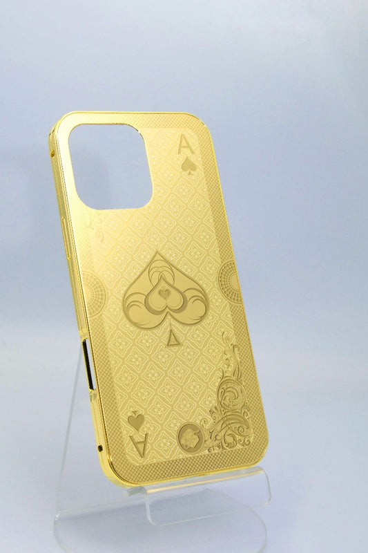 24KT Gold ACE OF SPADES Magnetic Case Cover
