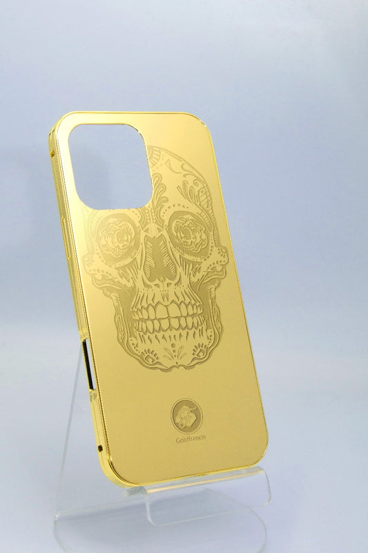 24KT Gold SUGAR SKULL Magnetic Case Cover